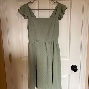 Green Tie-Back Dress-L